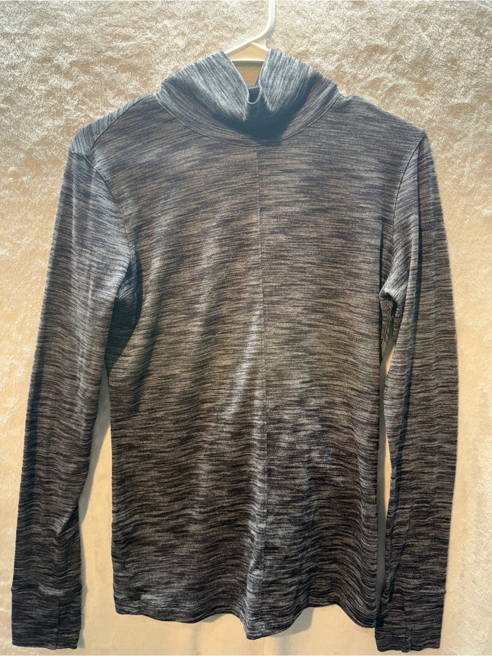 lululemon athletica Women's Gray Marled Turtleneck Sweater